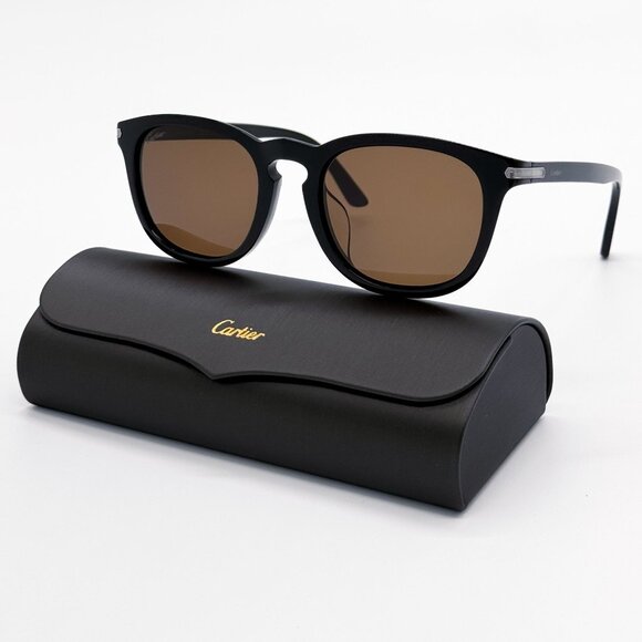 NEW CARTIER CT0011SA 004 BLACK UNISEX SUNGLASSES CARTIER main image 8